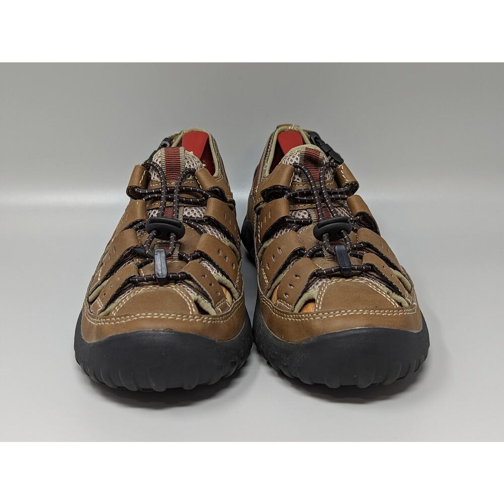 Dockers Men's Sport Sandals Fisherman Hiking Brown Bungee Shoes 90-21623 Size 7 - Picture 4 of 10
